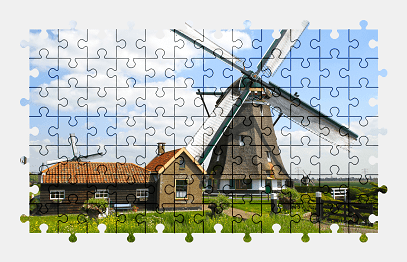Jigsaw puzzle online windmill,building,colorful,netherlands