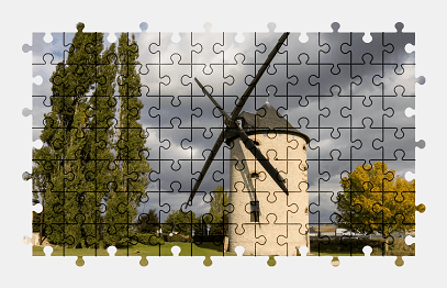 Jigsaw puzzle online windmill,colorful,building
