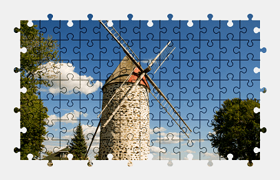 Jigsaw puzzle online windmill,building,canada