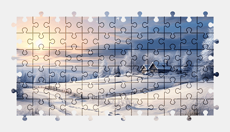 Jigsaw puzzle online winter,landscape,nature,colorful,snow