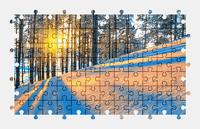 Jigsaw puzzle online winter,sunrise,nature,tree,colorful,sun