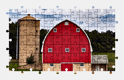 Jigsaw puzzle online wisconsin,barn,building,farm,nature