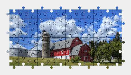 Jigsaw puzzle online wisconsin,barn,building,farm,colorful