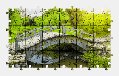 Jigsaw puzzle online bridge,nature,river,colorful,green