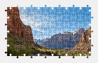 Jigsaw puzzle online zion,nature,usa,utah,mountains
